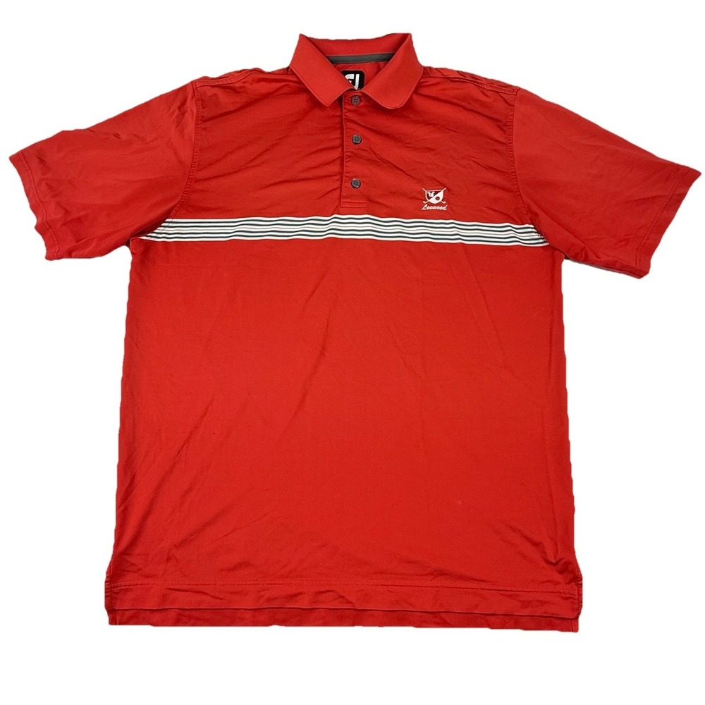 Footjoy‎ FJ Golf Polo Leewood Golf Club Red Men's Large